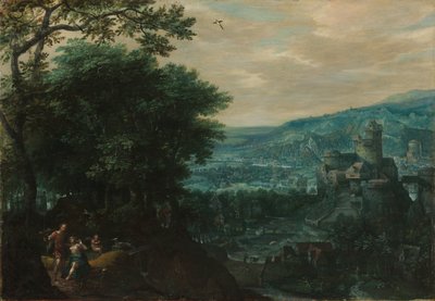 Krajina s Venuší a Adonisem od Gillis van III Coninxloo