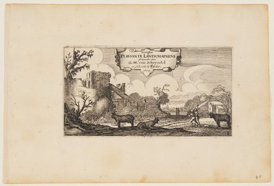 Titulní strana z knihy Dvanáct krajin s figurami od Gillis van Scheyndel