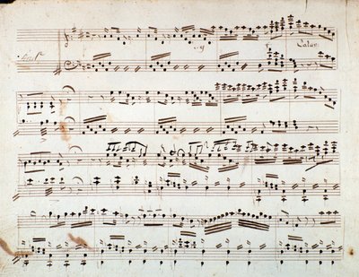 První strana notového záznamu pro zmenšenou symfonii pro klavír Otella, opera Gioacchino Rossini od Gioachino Rossini