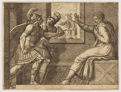 Caius Marius ve vězení od Giorgio Ghisi