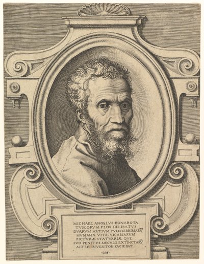 Portrét Michelangela, po roce 1564. od Giorgio Ghisi