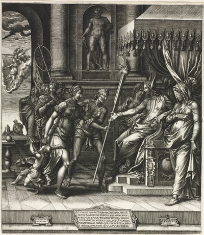 Pomluva z Apelles, 1560. od Giorgio Ghisi