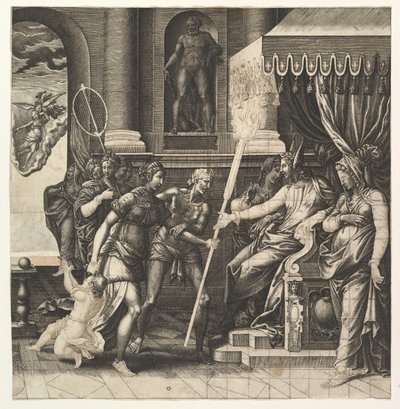 Pomluva z Apelles, 1560. od Giorgio Ghisi