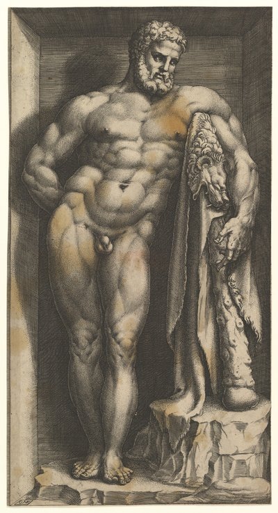 Farnese Hercules, pozdní 1570. od Giorgio Ghisi