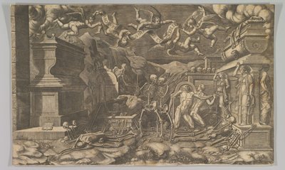 Ezechielova vize, 1554, znovu publikována 1595. od Giorgio Ghisi