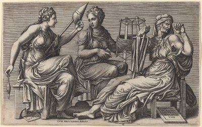 Tři osudy od Giorgio Ghisi after Giulio Romano