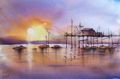 Rybářské molo Golden Hour od Giorgio Gosti