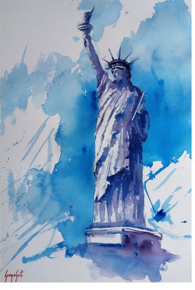 Akvarel „Lady Liberty“ od Giorgio Gosti