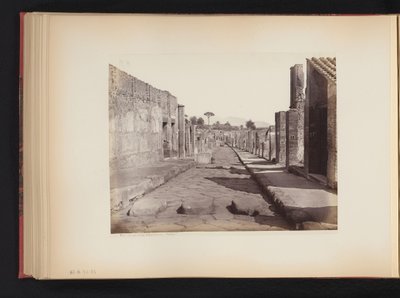 Pohled na Strada della Abbondanza v Pompejích, Itálie Strada della Abbondanza. Pompeje (název na objektu) od Giorgio Sommer (attributed to)