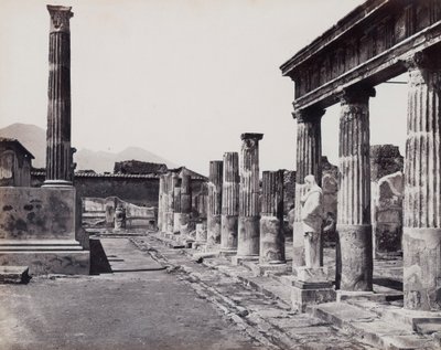 Východní kolonáda chrámu Venuše Pompeiiana v Pompejích od Giorgio Sommer