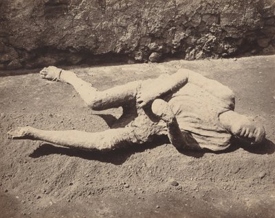 Lidský odlitek, Pompeje,1873 (foto) od Giorgio Sommer