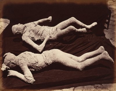 Lidské odlitky, Pompeje, cca. 1870 (foto) od Giorgio Sommer