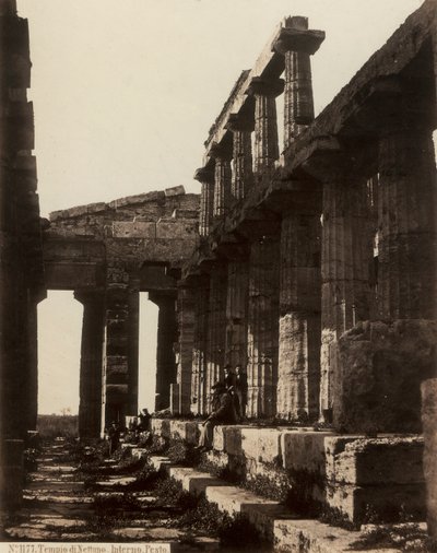 Ruiny Neptunova chrámu v Paestum od Giorgio Sommer