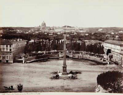 Pohled na Piazza del Popolo z Pincio (nebo Pinciano Hill), Řím od Giorgio Sommer