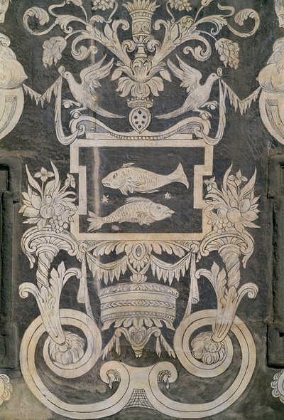 Alegorické postavy a znamení zvěrokruhu, Giorgio Vasari, Tommaso Battista del Verrocchio a Alessandro Forzori, Palazzo dei Cavalieri nebo Palazzo della Carovana, Piazza dei Cavalieri, Pisa, Toskánsko, Itálie od Giorgio Vasari