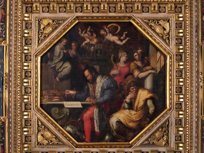 Cosimo studuje užívání Sieny od Giorgio Vasari