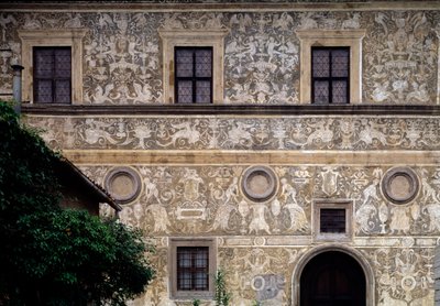 Fasáda Městské umělecké galerie (Palazzo Vitelli alla Cannoniera) od Giorgio Vasari