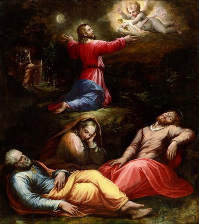 ""Modlitba v zahradě oliv"" Obraz od Giorgia Vasariho (1511-1574) kolem roku 1570 Národní muzeum západního umění, Tokio Japonsko od Giorgio Vasari