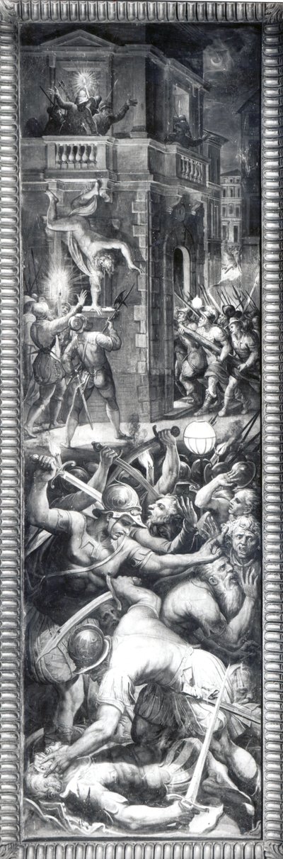 Masakr Coligny a hugenotů, 1573 od Giorgio Vasari