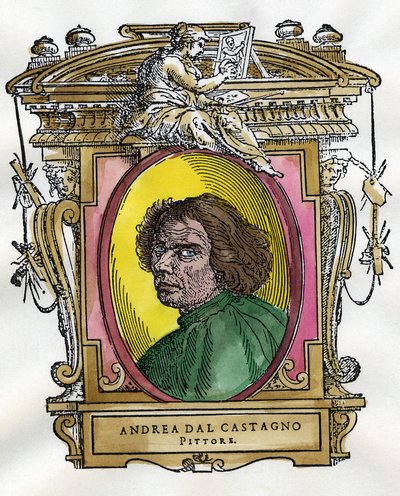 Portrét malíře Andrey Del Castagno (asi 1410 - 1457). Sbírka biografií malířů a sochařů od Giorgia Vasariho. od Giorgio Vasari