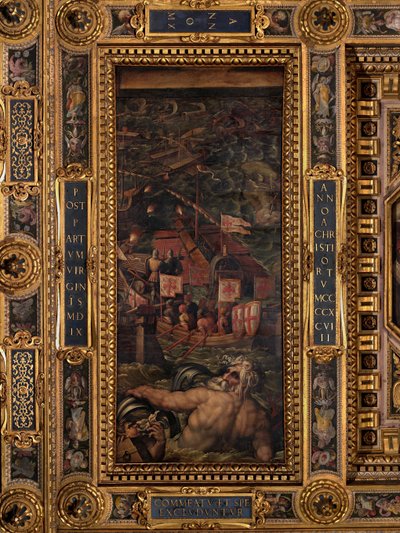 Námořní bitva mezi Florentinci a Pisany od Giorgio Vasari