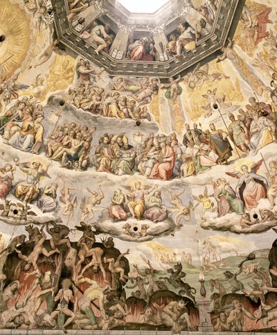 Poslední soud, detail z kopule Duomo, 1572-79 od Giorgio Vasari
