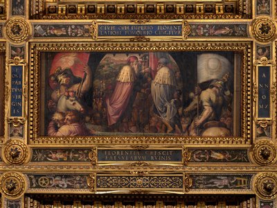 Unie Florencie a Fiesole od Giorgio Vasari