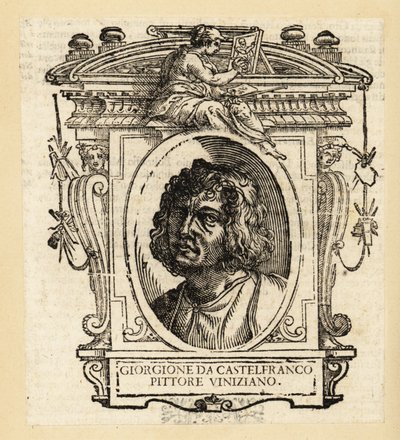 Portrét Giorgioneho, italského malíře benátské školy během vrcholné renesance z Benátek, cca 1477-1510 od after Giorgione