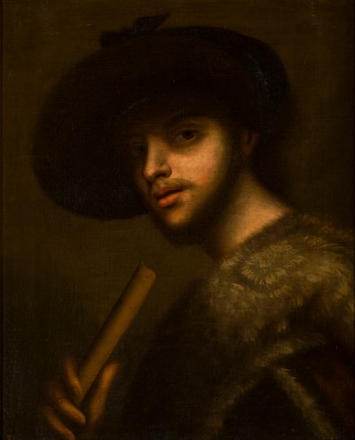 Portrét muže s dýmkou nebo flétnou, cca 1497-1510 (olej na plátně) od Giorgione