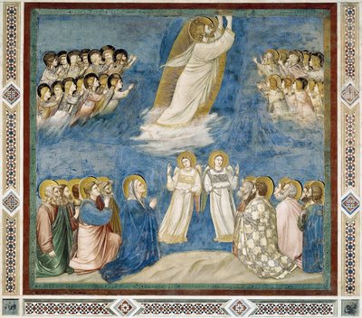 Nanebevstoupení Krista, Detail ze života a umučení Krista, Giotto od Giotto (c.1266-1337)