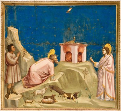 Itálie, Padova, Angel Oznamuje Joachimovi, že se stane otcem od Giotto (c.1266 1337)
