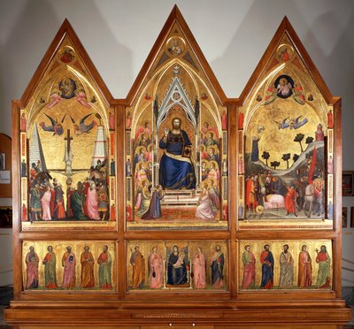 Stefaneschi Triptych, přední, cca 1320, od Giotta (1267-1337), tempera na panelu, střední panel 178x89 cm od Giotto (c.1266 1337)