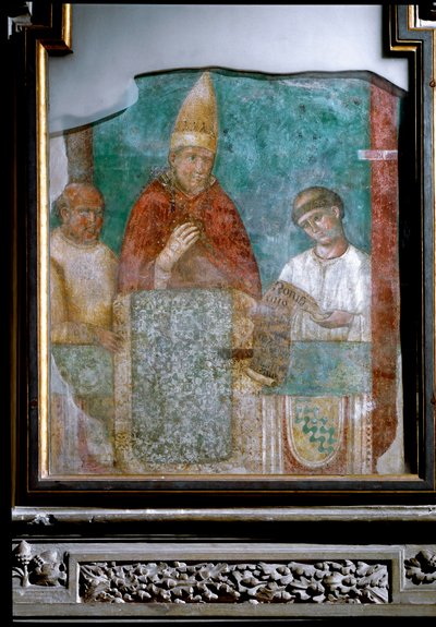 Papež Bonifác VIII vyhlašuje rok 1300 jubileum (Fresco od Giotto (c.1266-1337)