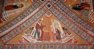 Doktoři církve: Papež Řehoř I. Veliký (freska od Giotto (c.1266-1337)