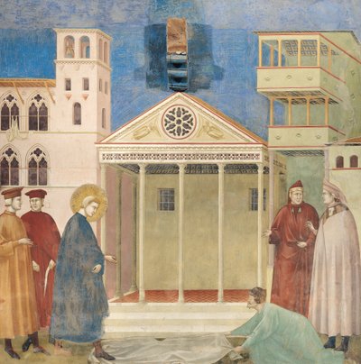 Svatý František uctívaný prostým mužem, 1297-99 od Giotto di Bondone