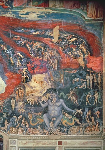 Poslední soud, detail pekla, 1303-05 (viz také 65227) od Giotto di Bondone