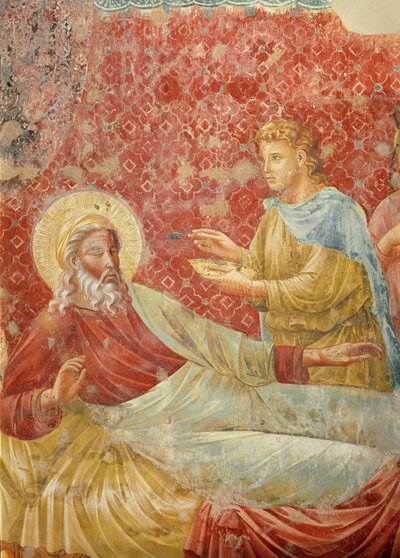 Izák odmítá Ezaua, detail Izáka a Ezaua, kolem 1288 (detail 350996) od Giotto di Bondone