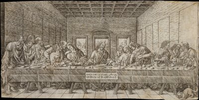 Poslední večeře, se španělem, ca. 1500. od Giovan Pietro Birago