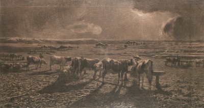 Večer (pastva, Alla stanga) od Giovanni Segantini