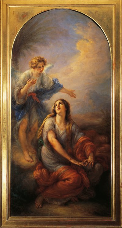 Hagar v poušti od Giovanni Carnovali