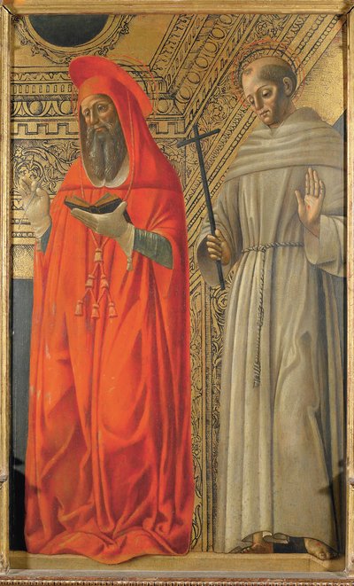Svatý Jeroným a svatý František z Assisi, asi 1485-1490. od Giovanni Ambrogio Bevilacqua