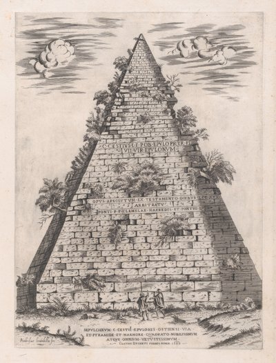 Zrcadlo římské velkoleposti: Pyramida Caia Cestia, 1582., 1582. od Giovanni Ambrogio Brambilla
