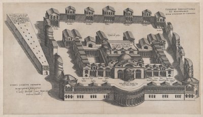 Zrcadlo římské velkoleposti: Diokleciánovy lázně, 1582., 1582. od Giovanni Ambrogio Brambilla