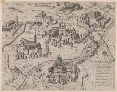 Sedm římských kostelů Le Sette Chiese di Roma, 1575., 1575 od Giovanni Ambrogio Brambilla.