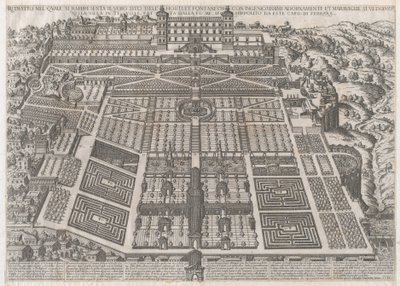 Zrcadlo římské velkoleposti: Palác a zahrady Tivoli, 1581., 1581 od Giovanni Ambrogio Brambilla.