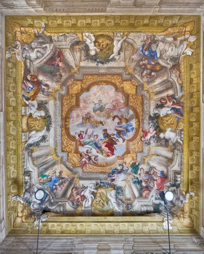 Alegorie lidského života: čtyři věky člověka, ctnosti a osudy od Giovanni Andrea Carlone