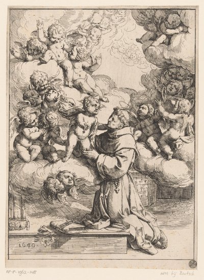 Svatý Antonín Paduánský s Ježíškem od Giovanni Andrea Podestà (attributed to)