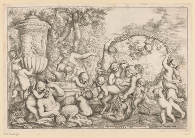 Bacchanal se setkal se Silenusem od Giovanni Andrea Podesta