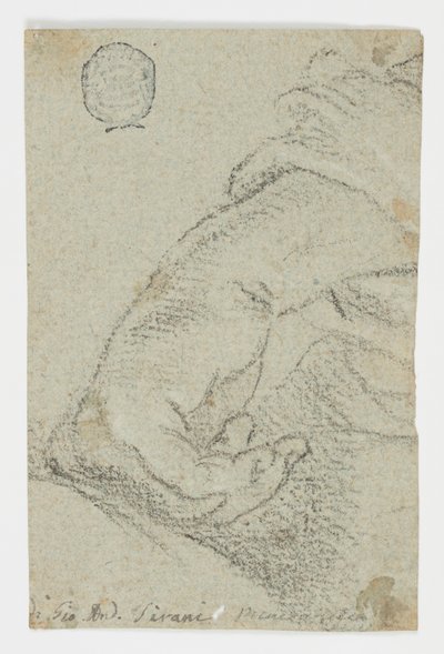 Kresba, Studie: Levá ruka v předklonu, asi 1650 od Giovanni Andrea Sirani