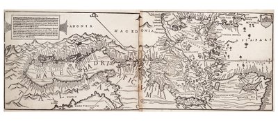 Vavassorova mapa Středozemního moře, která je považována za nejstarší dochovanou tištěnou mapu. od Giovanni Andrea Vavassore